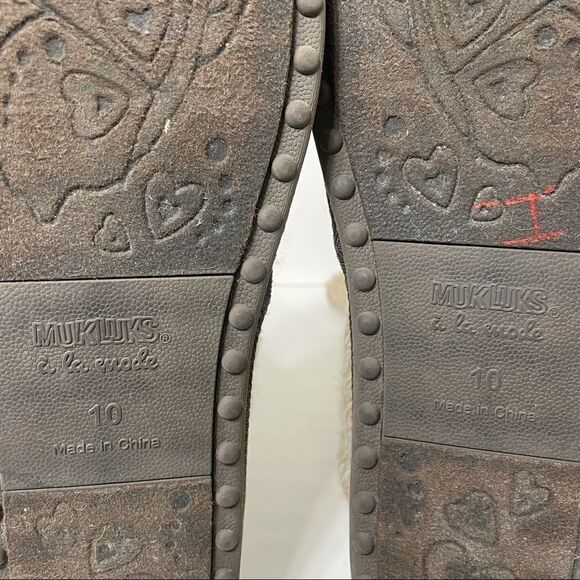 Muk Luks Tan Nordic Print Knit Sock Sweater Boots - Picture 12 of 13